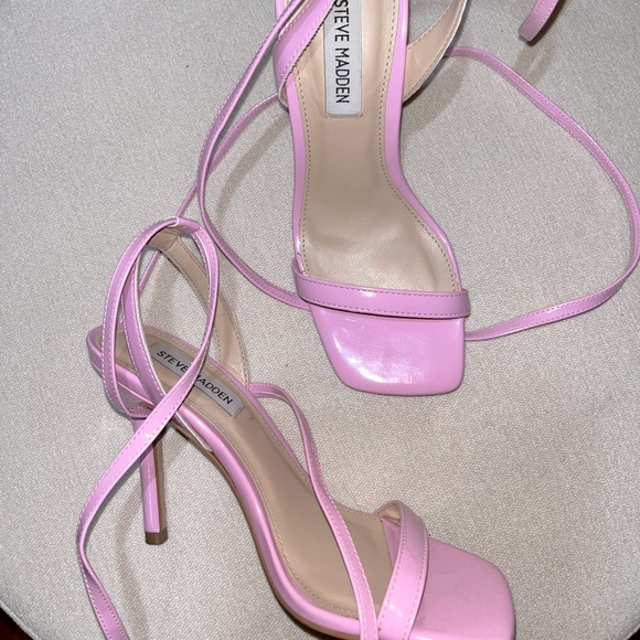 Steve Madden Shoes - Steve Madden | Strapped Heels | Uplift Natural Leather Baby Pink Heels